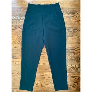 High waist blue pants